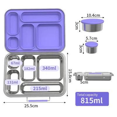 Hộp Bento thép đầy đủ